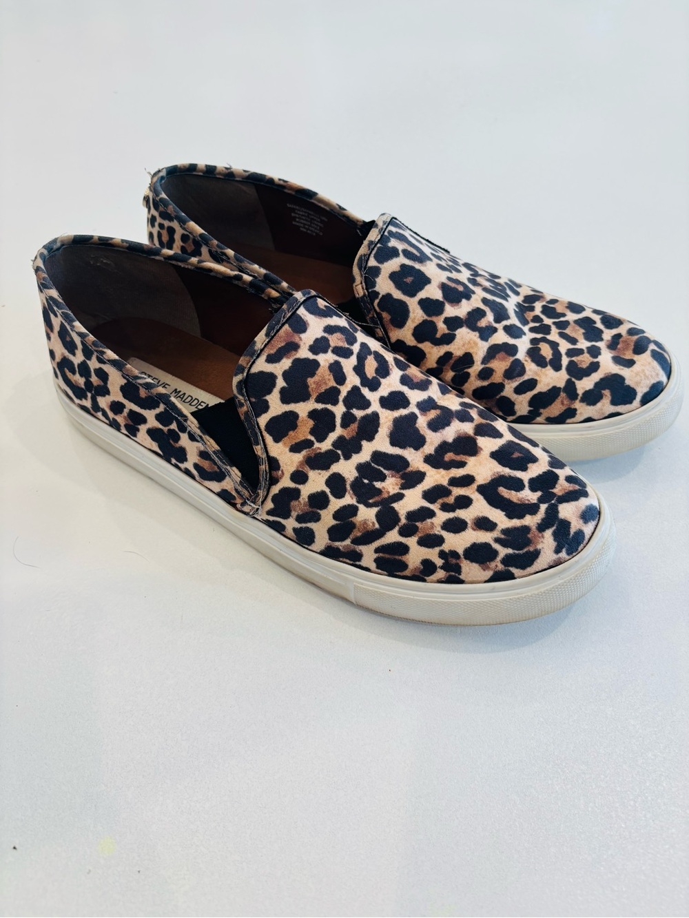 Steve Madden Leopard Women’s Slip-On Sneakers - Tan & Black size 10